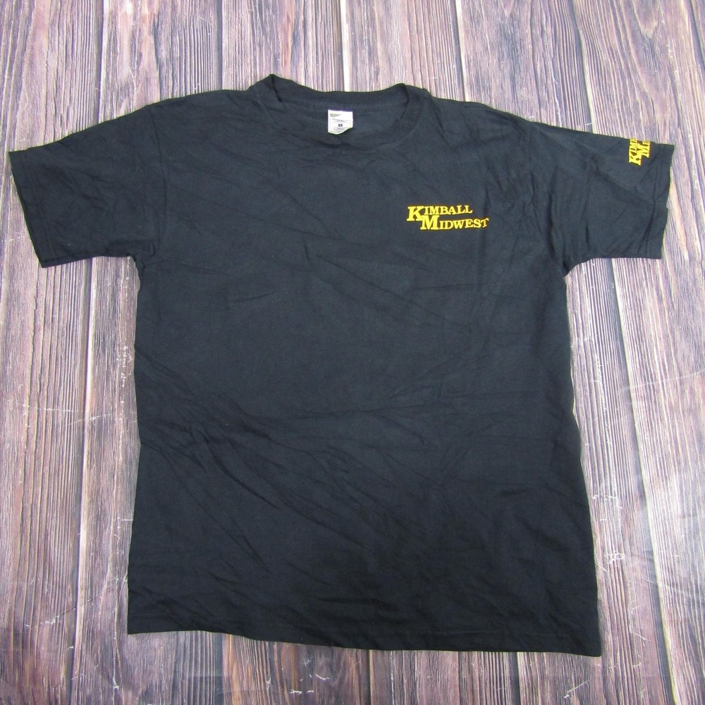 Kimball Midwest Shirt Mens Large Black Fruit Of Loom Best Logo Tee T-Shirt